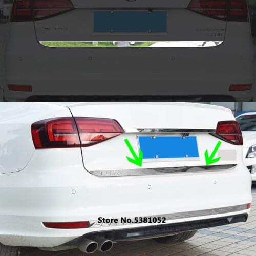 Car Styling Stainless Steel Car Tailgate Boot Trunk Rear Door Strip For Volkswagen VW Jetta MK7 2019 2020 2021 Accessories