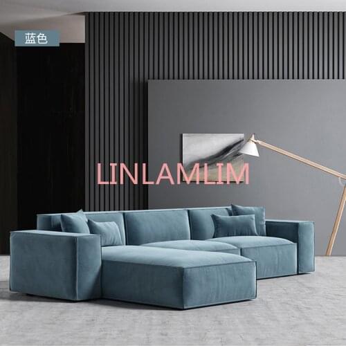Living room Sofa Chesterfield micro velvet fabric cloth couch Nordic muebles de sala cama puff asiento sala futon designer L sha