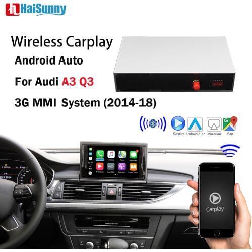 For AUDI A3 Q3 Wireless Carplay Android Auto OEM Screen Support Mirror Link Reverse Camera MMI System Multimedia AirPlay