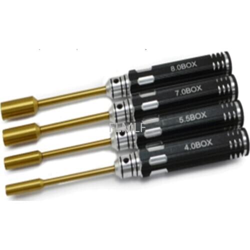 Titanium Alloy Nut Driver (4.0/5.5/7.0/8.0mm) In Six Selected Four Fit for 1/10 Scale Tool Rc Car Parts