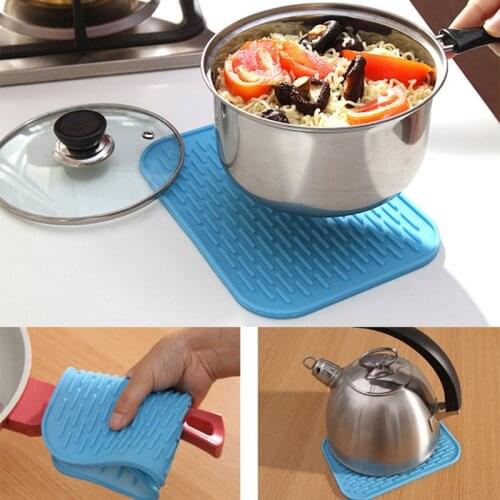 Hot Kitchen Silicone Heat Resistant Table Mat Non-slip Pot Pan Holder Pad Cushion Protect Table Tool Heat Resistant Table