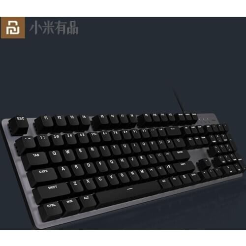 Xiaomi Mijia Gaming Mechanical Keyboard 600K 104 Keys 6 Modes White Backlight ABS Keycaps Anti-ghosting Red Shaft Aluminum Alloy
