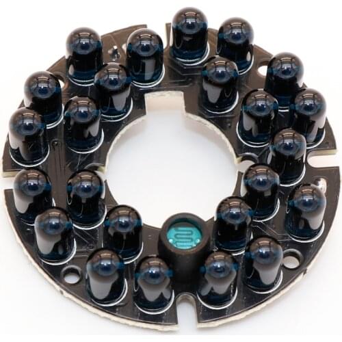 90 degrees CCTV Accessories infrared light 24 Grain IR LED board for Surveillance cameras night vision diameter 44mm