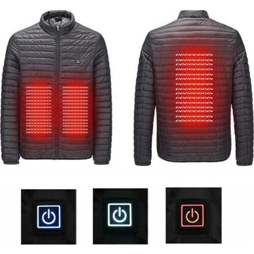 Intelligent Heated Jacket Electric Heating Jacket Men Waistcoat Feather Coat Thermal Clothes USB Interface Outdoor Sportwear