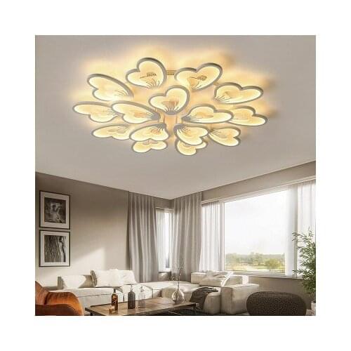 Modern Living Room Lamp Led Ceiling Lamp Circular Creative Remote Control Dimming Lamp Atmospheric Household Bedroom Chandelier