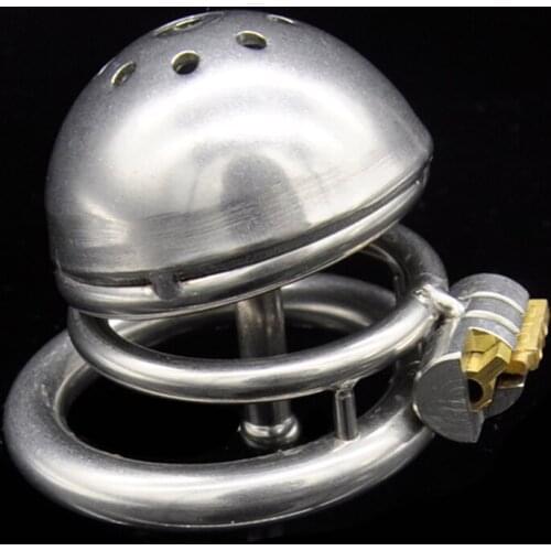 Stainless Steel Small Cock Cage Male Chastity Device Penis Cover Lock Cbt BDSM Cockring Metal Chastity Cage Sex Toys For Men
