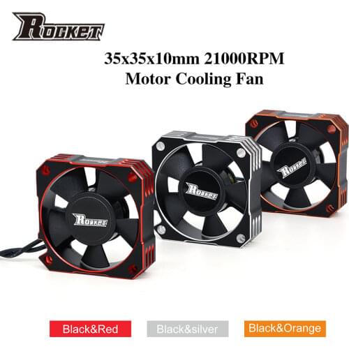 Good Quality Rocket 35mm Metal Motor Cooling Fan 21000RPM for 1/10 1/12 1/8 RC Car Brushless Motor