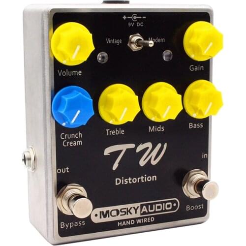 MOSKY Audio TW Distortion Tremolo Effects Pedal Loop Station Music Capacitors Resistors IC UK Guitar Parts & Accessories