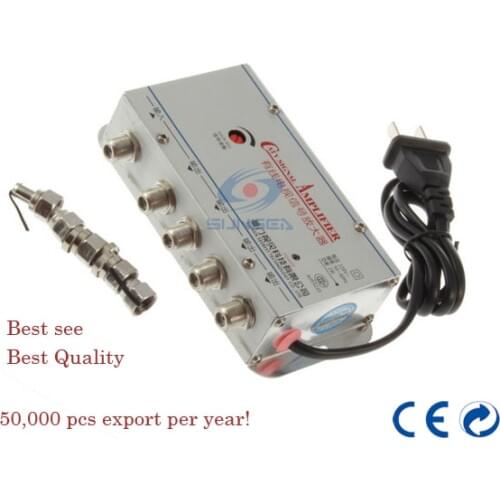 2021 New 1 in 4 out CATV Cable TV Video Signal Amplifier AMP Booster Splitter Broadcast Equipments Component Accessory
