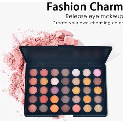 New 35 Colors Eyeshadow Makeup Pallete Matte Shimmer Lasting Silky Powder Makeup Set SCI88