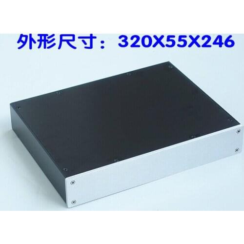 BA3025 All aluminum amplifier chassis / Preamplifier case / AMP Enclosure / DIY box (320 *55*246mm)