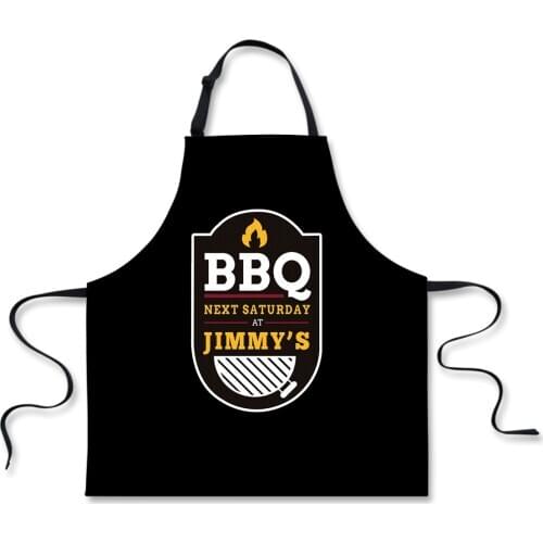 Cartoon 3D BBQ Print Adjustable Kitchen Apron for Men Women Brief Anti-oil Baking Cooking Accessories Bib Cleaning Aprons Unisex
