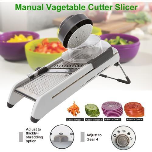 Manual Vegetables Cutter 18 Types Use Mandoline Shredders Slicer Onion Potato Cutter Carrot Grater Tools Kitchen Accessories
