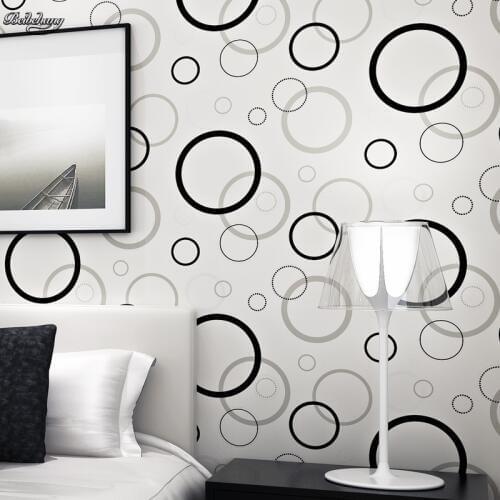 Beibehang Modern minimalist style personalized fashion wallpaper circle circle TV backdrop bedroom bedroom non - woven wallpap
