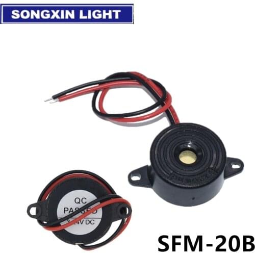 SFM-20B DC3-24V Durable 3-24V Piezo Electronic Buzzer Alarm 95DB Continuous Sound Beeper For Arduino Car Van