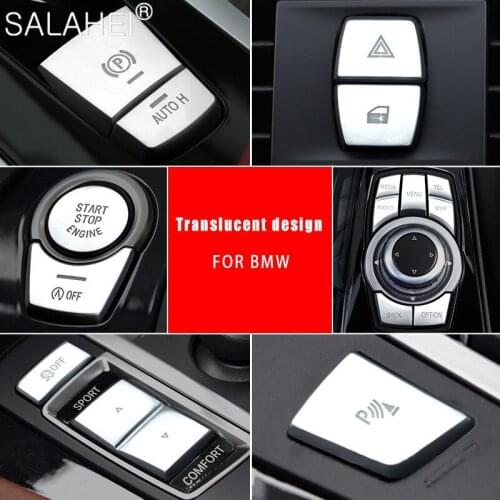 Car Styling Interior ABS Buttons Sequins Decoration Cover Trim Sticker Decals For BMW 5 Series Style Auto Accessories Interior