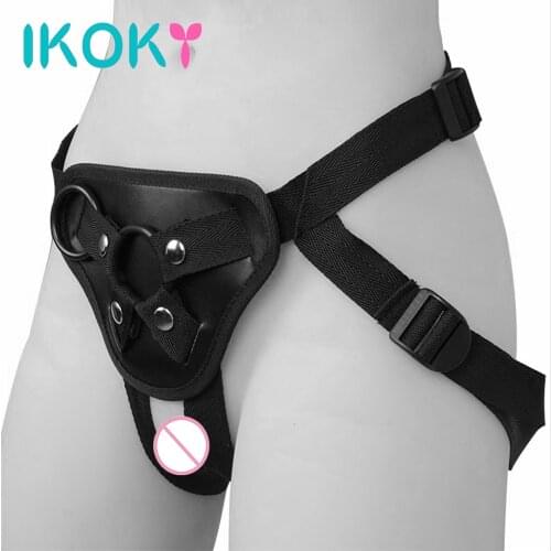 IKOKY Strap On Dildos Pants Wearable Erotic toys Strapon Penis Bondage Sex Toys for Women Sex Pants Roleplay Lesbian Underwear