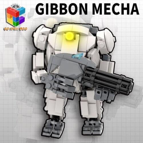 MOC Space Military Mini Mecha White Model Technical Building Blocks Soldiers Figures Bricks Toys For Boys