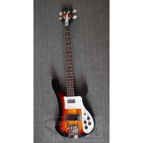 Weifang Rebon 4 string ricken neck through body electric bass guitar with ashwood body