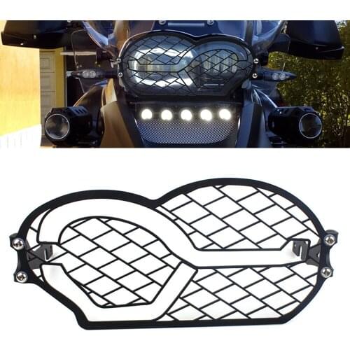 Motorcycle LED Front Headlight Protection Guard Net Cover Black For R1200GS Adventure 2013 2014 2015 2016