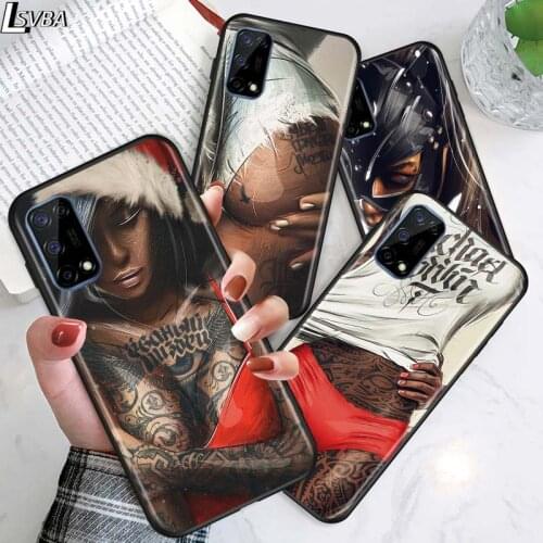 Sexy Woman Tattoo for OPPO Realme V15 X5 X3 X50 X7 X2 C17 C11 C3 C2 7 7i 6 6S 6i 5 Narzo 20 Pro Black Phone Case