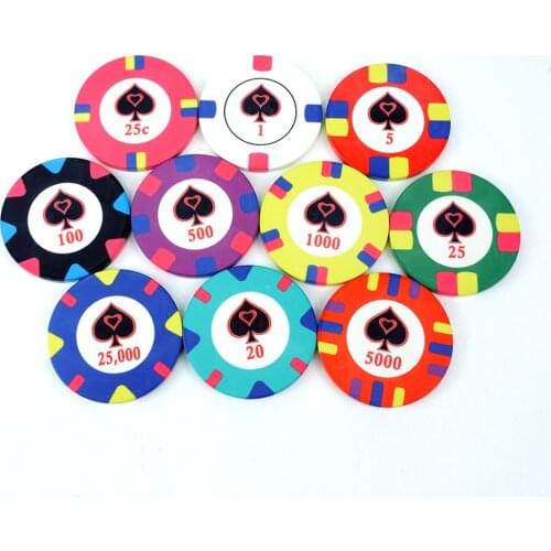 10Pcs/Lot Ceramic Poker Chips Customizable Dropshipping Professional Casino Set