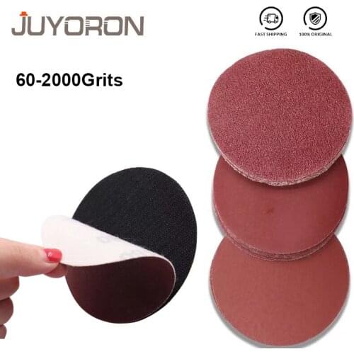10Pcs Red Color Sandpaper - 5Inch 125MM Sanding Discs Hook loop PSA/Adhesive 60-2000 Grits for Polishing & Grinding