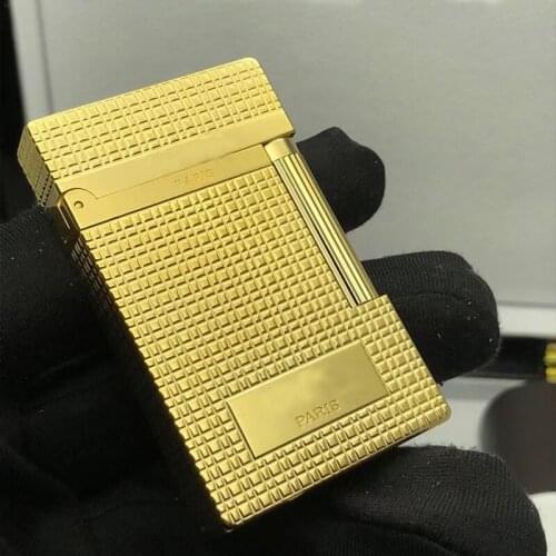 100% brand new retro DuPont bright sound lighter Seiko manufacture windproof copper body cigarette lighter with box