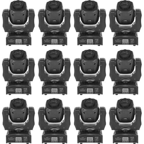 12pcs/lot Mini Spot 60W LED Moving Head Light With 8 Gobos Plate&Color Plate High Brightness DMX512 Moving Head dj gobo Lights