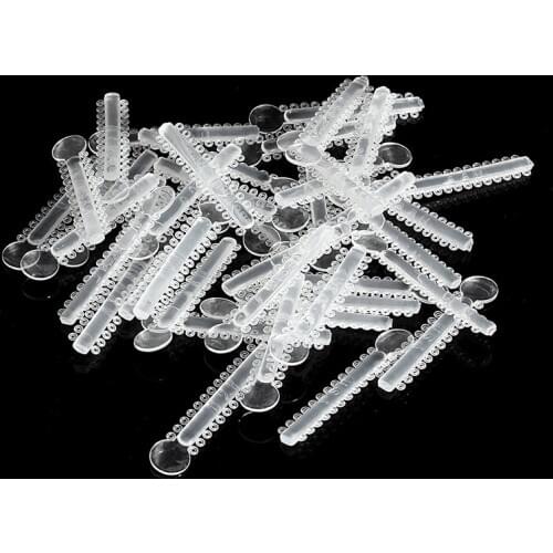 20pcs/pack Grey/Transparent/Black Dental Orthodontic Ligature Elastomeric Ligature Ties Elastic Rubber Bands Health Teeth Tools
