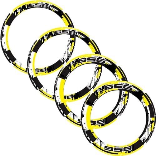 4 X Motorcycle Full tire coverage Thick Edge Inner Outer Rim Sticker moto Wheel Decorative protection For DUCATI 959 ducati959