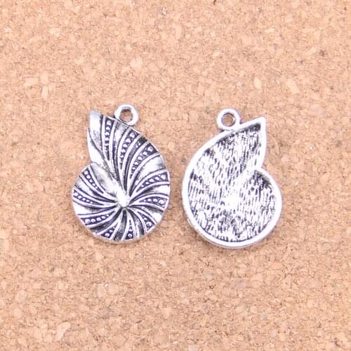 54pcs Charms conch shell 23x17mm Antique Pendants,Vintage Tibetan Silver Jewelry,DIY for bracelet necklace