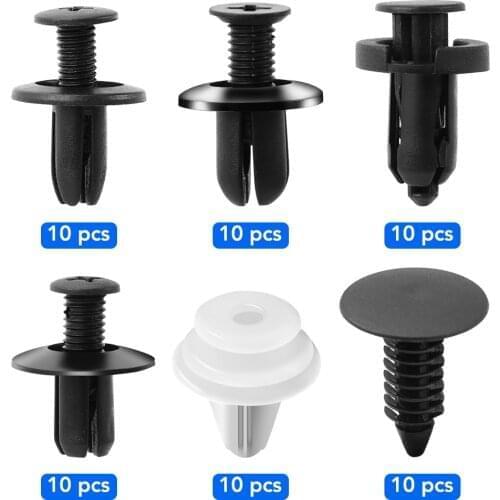 6 Size 60pcs Auto Fastener Clip Mixed for Kia Rio 3 Ceed Sorento Cerato 2011 2018 2019