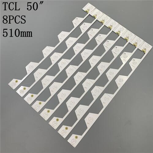8pcs LED Backlight 6 lamp For TCL L50E5800A U50S6806S LVU500NDEL SW-4C-LB5006-YH2 4C-LB5006-HR2 LB5005 TMT_50E5800_8X6_3030C