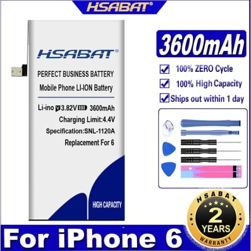 HSABAT 3400mAh High Capacity Battery Use For iPhone 6 4.7'' for iphone 6 4.7 inch free tools+Sticker for iphone6