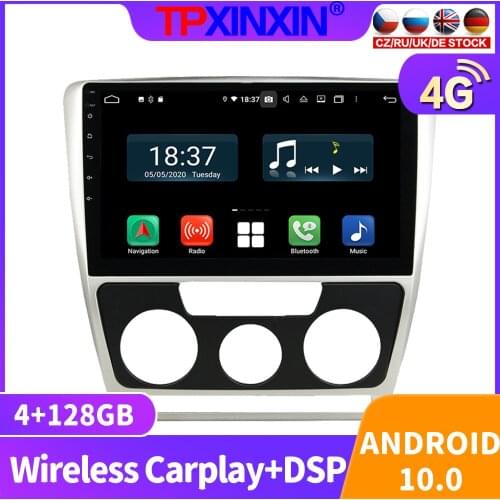 128G 2din Android 10 For Skoda Octiva 2012 Car Radio Multimedia Video Recorder Player Navigation GPS Accessories Auto 2 din dvd