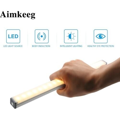 Wireless Cabinet PIR LED Night Light Motion Sensor lamp bedroom decor lights Rechargeable Infrared Wall Lamps decorative lamp