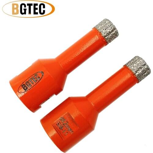 BGTEC 2pc 12mm Vacuum brazed M14 Connection Drilling Bits porcelain tile Drill Core Bit marble, stone, masonry Hole Saw Cutter
