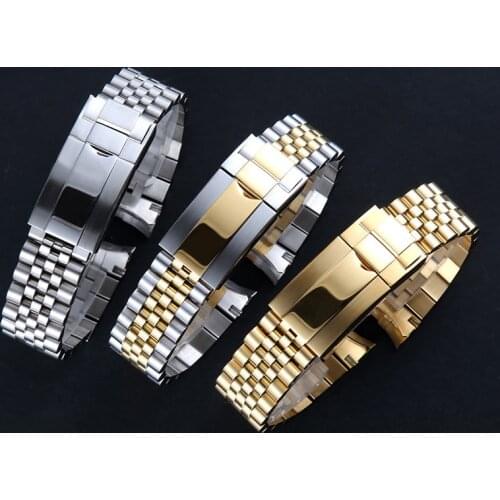 Watch Accessories Band Fit Rolex Daytona Green Black Ghost Water Submersible Series 20mm Solid Stainless Steel Mens Wrist Watch