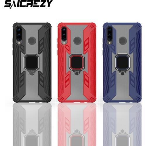 Cases for Huawei P30 Pro P30 Lite P Smart Y6 Y7 Y9 2019 Magnect Finger Ring Four Corner Reinforce PC + Soft Silicone Cover Capa