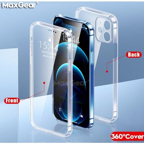 360 Full Body Front Back Protective Case For iPhone 12 13 11 Pro Max Mini X XR XS 7 8 6 6S Plus SE2 Soft Hard Transparent Cover