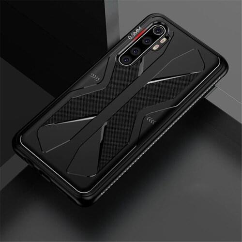 Black/Dark Blue TPU Case For Note10 lite Thin Soft Cover Mobile Phone Protective Case