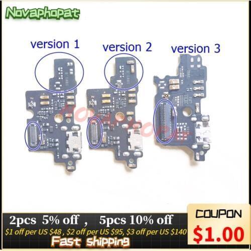 Novaphopat Best For ZTE Blade V8 mini USB Dock Charger Charging Port Connect Connector Flex Cable Microphone Board +tracking