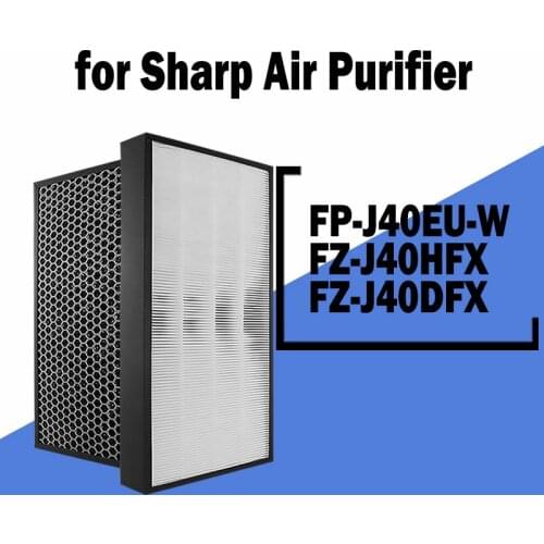 FZ-J40HFX FZ-J40DFX Hepa Activated Carbon Filter for Sharp FP-J40EU-W Purifier