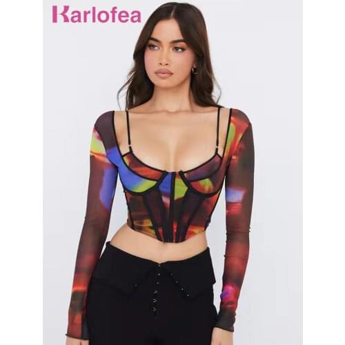 Женские рубашки с принтом Karlofea China At AliExpress