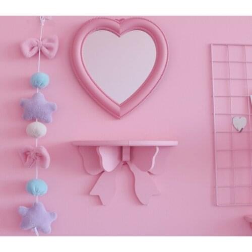 Web Celebrity Cosmetic Mirror Decorative Mirror Girl Heart Student Dormitory Mirror Portable Home Small Mirror