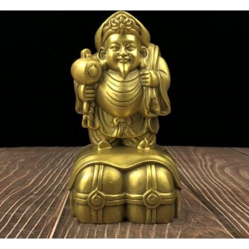 Brass Japan god of wealth crafts statue