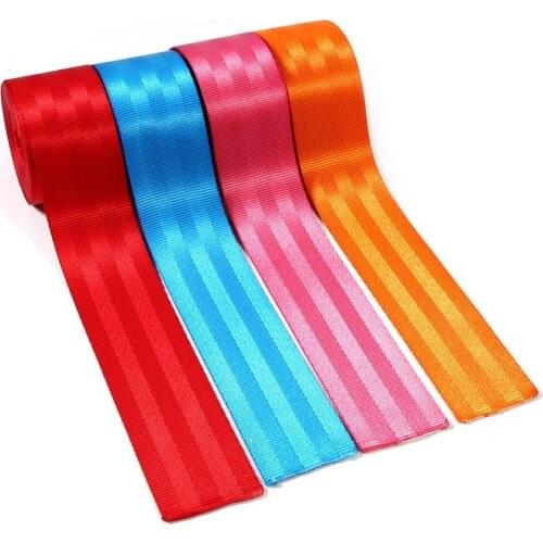 4M Meters Rolls 2 Inche Blue Red Polyester Car Seat Belt Webbing For DIY Car Safety Belt Child Webbing Straps Sewing Accessaries