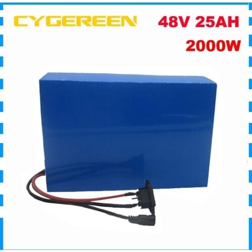 2000W 48V 25AH Electric Bike Lithium Battery 48 V 30AH Scooter Bicycle Bateria Packs with 50A BMS 54.6V 2A / 5A Charger