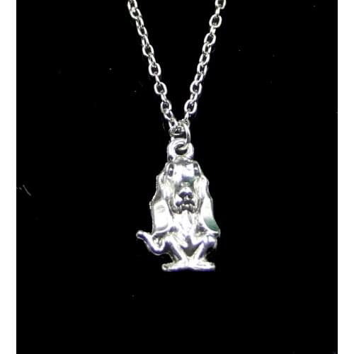 Fashion 25*14mm Hound Dog Pendant Necklace Link Chain For Female Choker Necklace Creative Jewelry party Gift